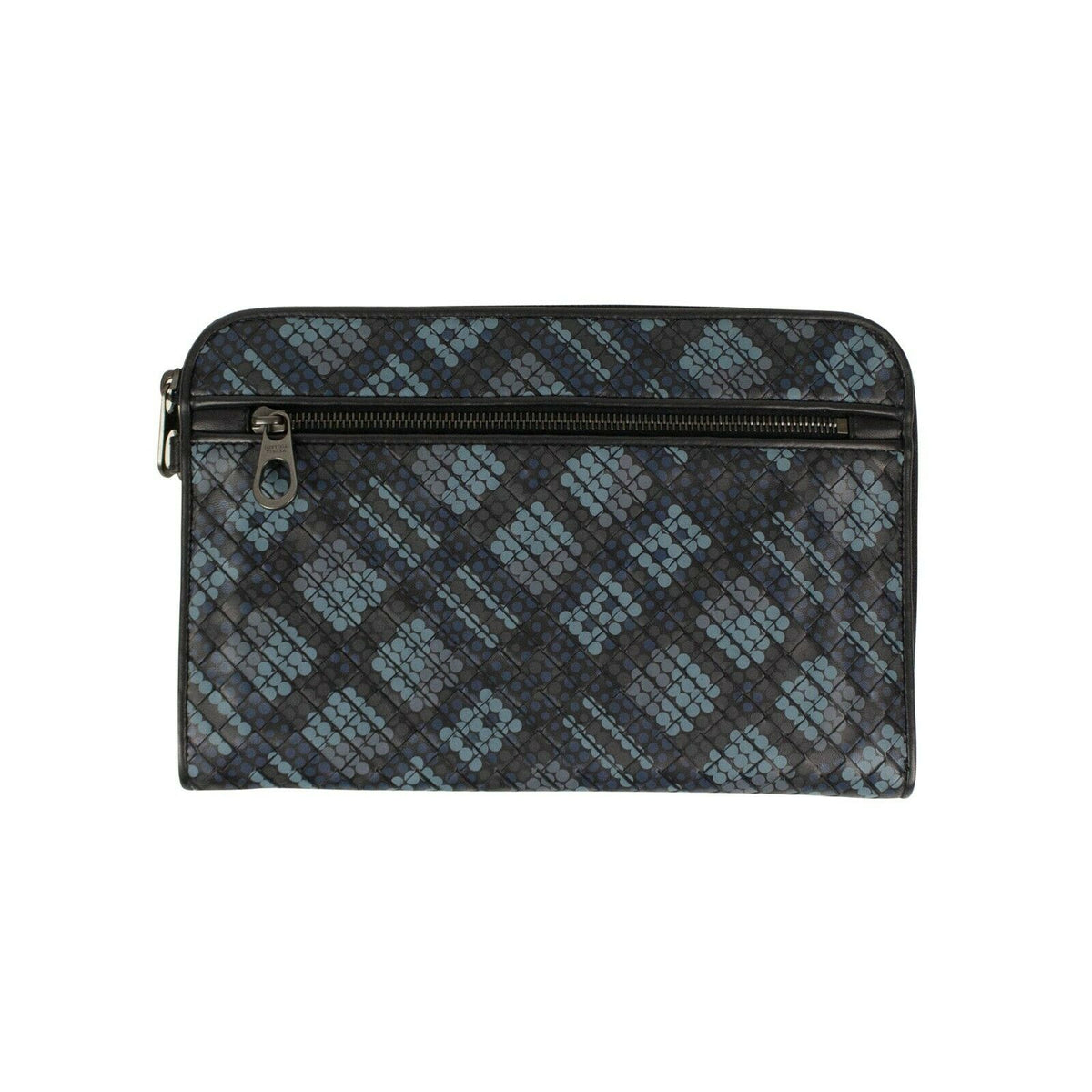 Blue Leather Urbandoc In Tartan Dots Document Case