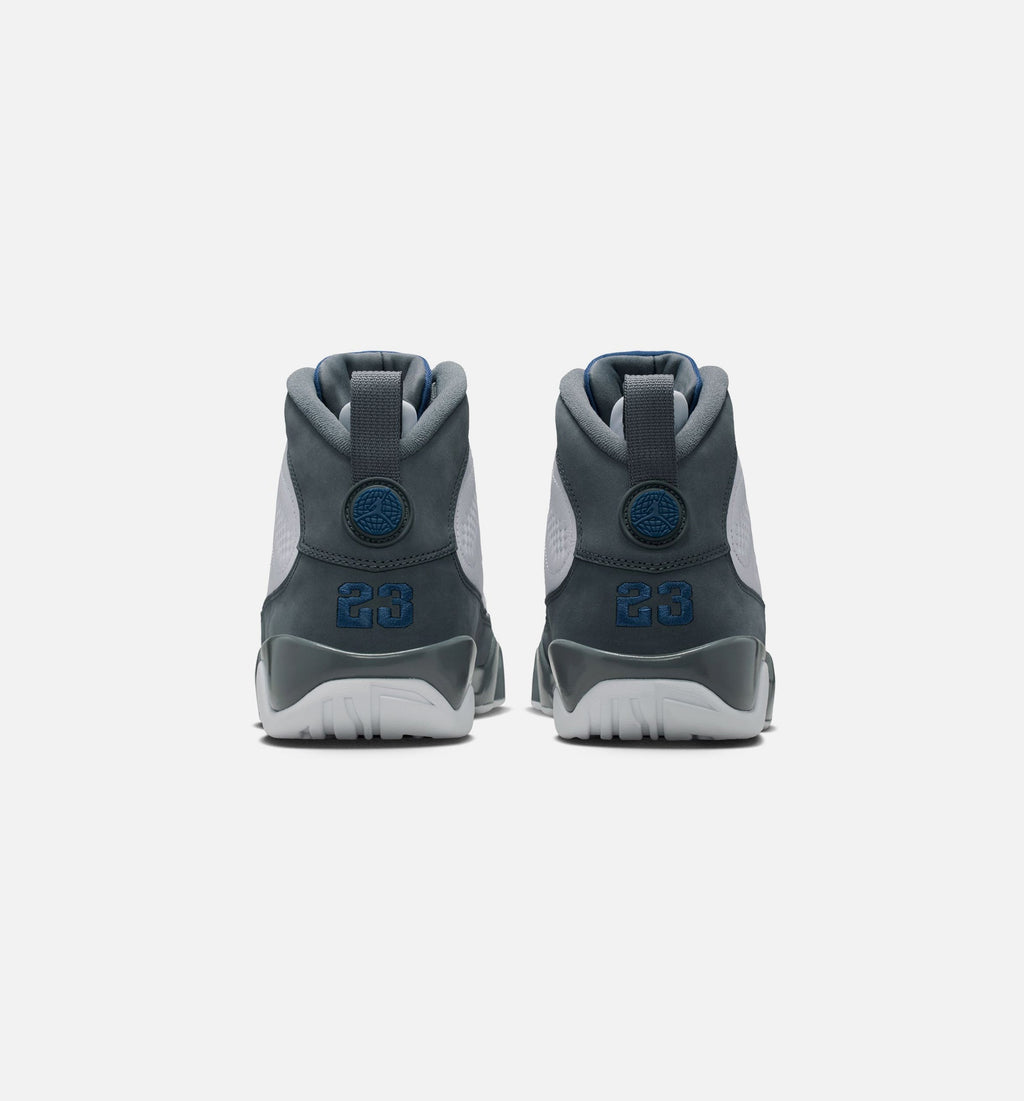 Air Jordan 9 Retro Flint Grey and French Blue Men's – White/French Blue/Flint Grey