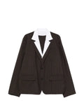 sacai stripe-pattern blazer