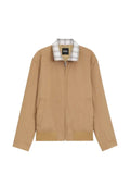 BOSS water-repellent jacket with checkered collar