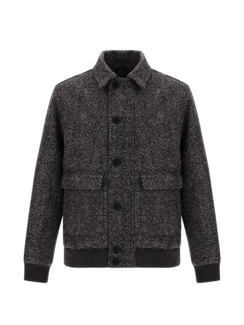Herno herringbone-weave jacket