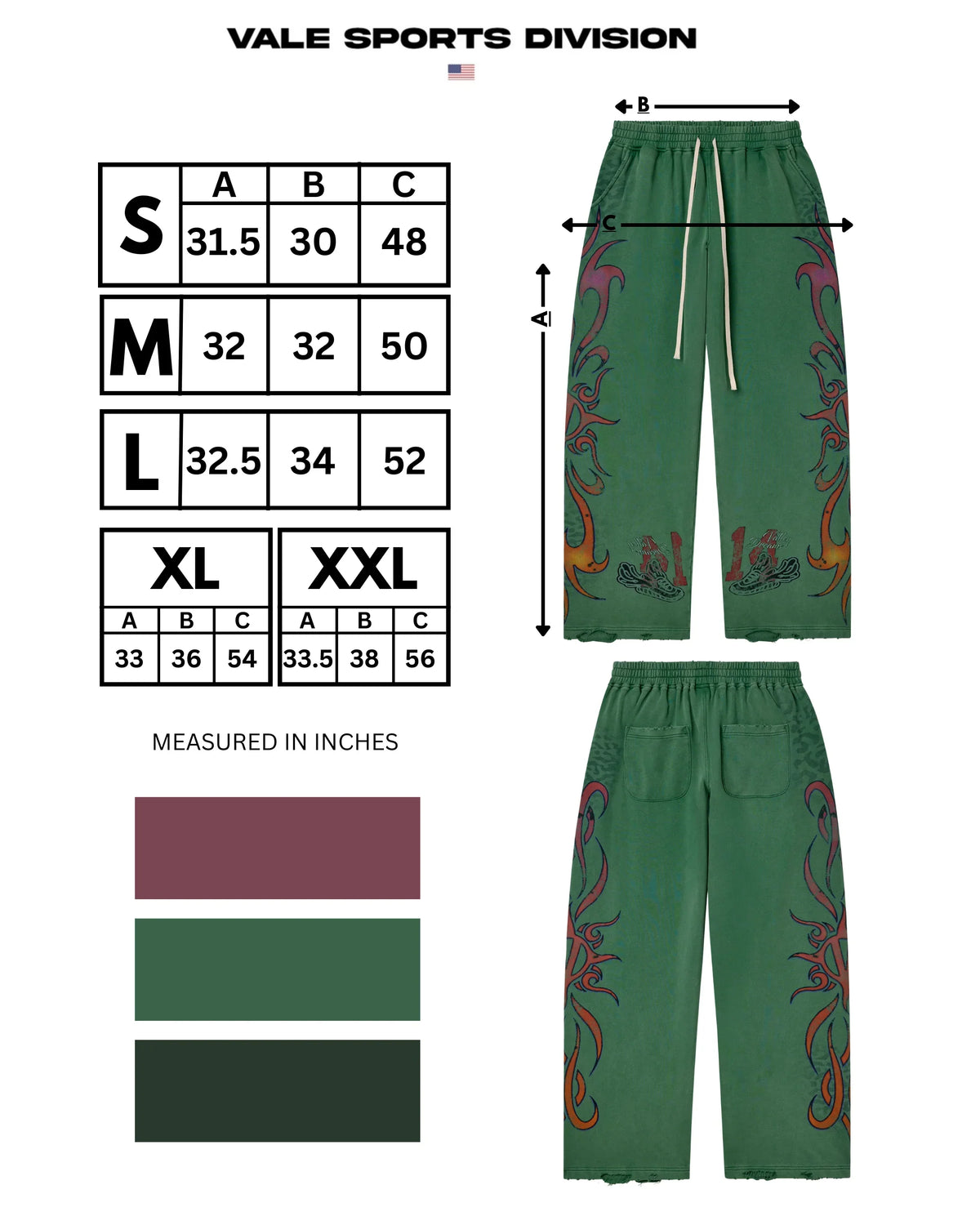 Vale Forever Inferno Sweatpants Green
