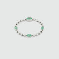 GUCCI INTERLOCKING G BOULE CHAIN BRACELET SILVER
