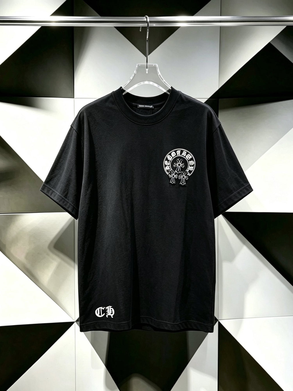 Chrome Hearts Floral Back Graphic Short-Sleeve T-Shirt
