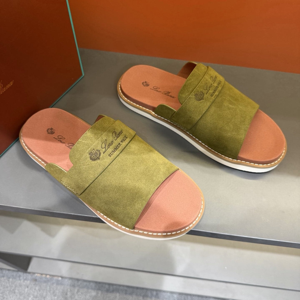 Loro Piana Men's Summer Walk Slide Sandals