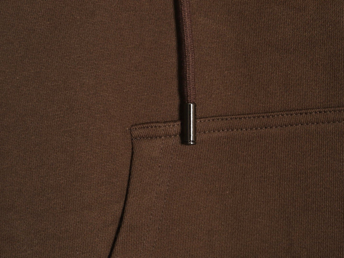 Burberry 25FW Logo-Print Pullover Hoodie - Dark Brown